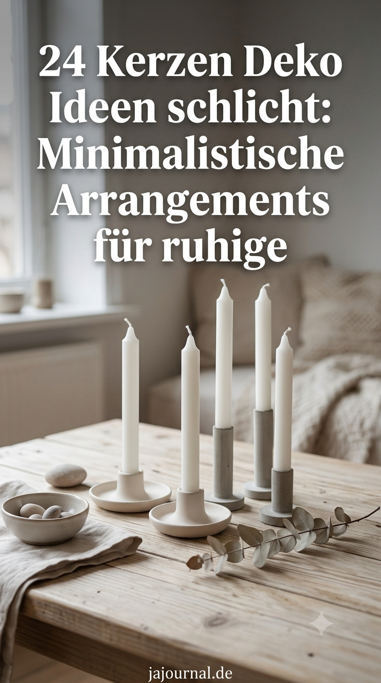 24 Kerzen Deko Ideen schlicht: Minimalistische Arrangements für ruhige Räume