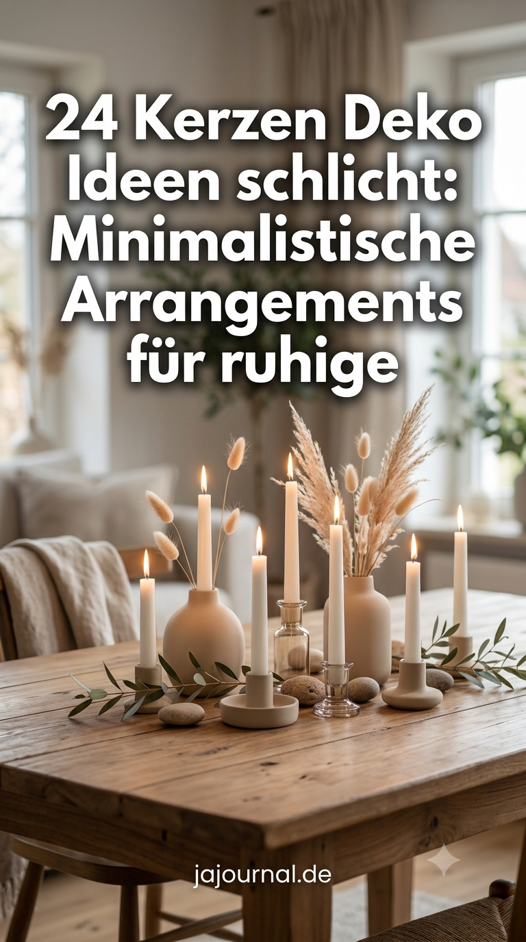 24 Kerzen Deko Ideen schlicht: Minimalistische Arrangements für ruhige Räume