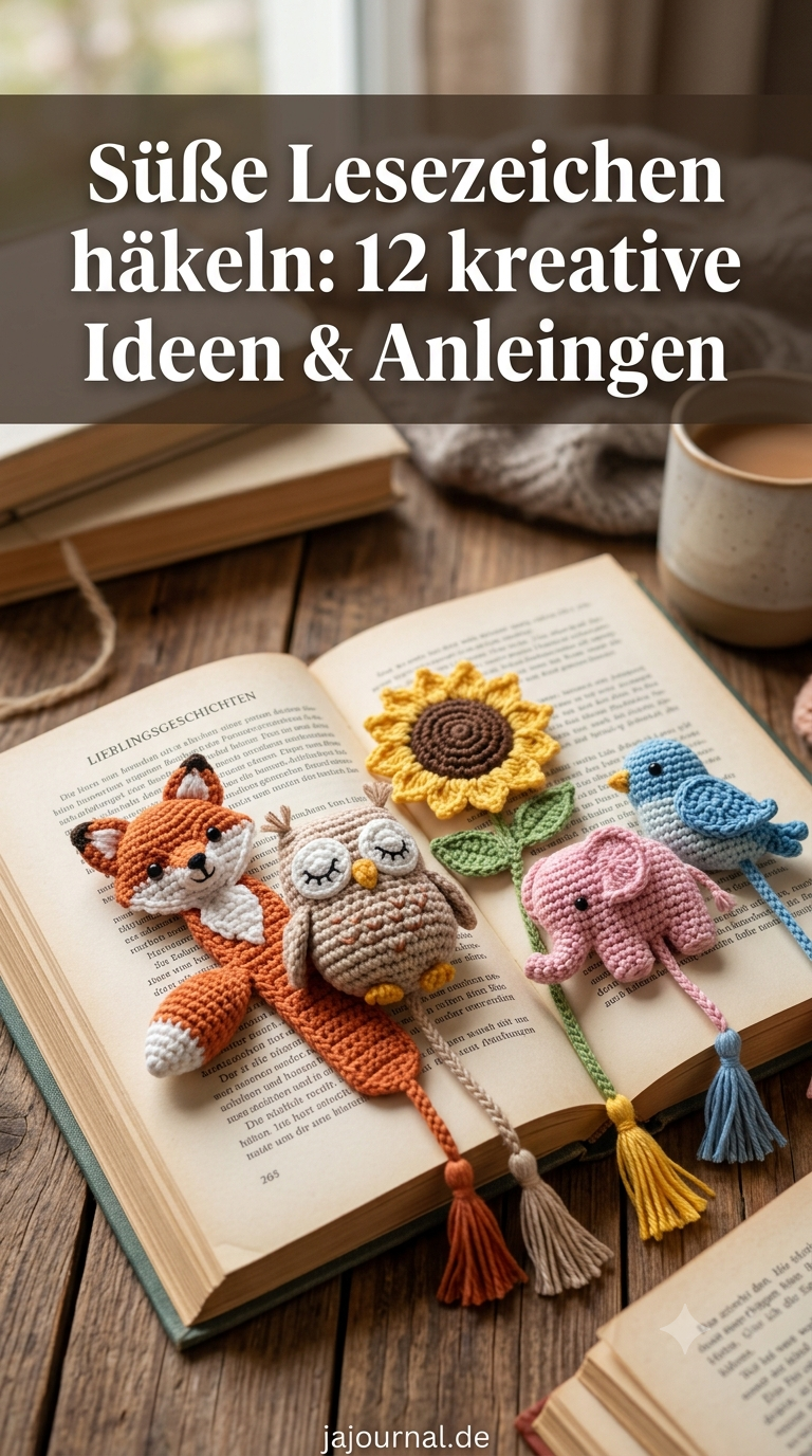 Süße Lesezeichen häkeln: 12 kreative Ideen & Anleitungen