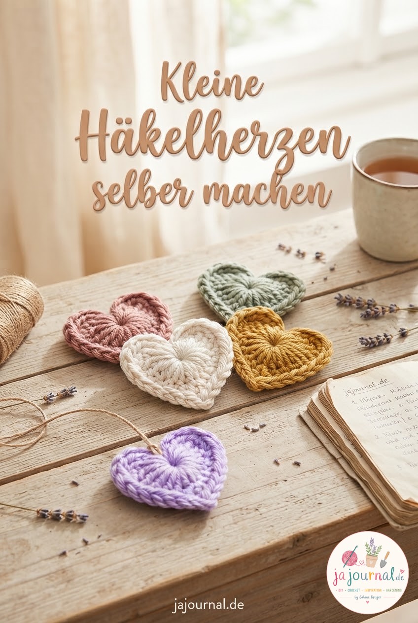 Kleine Häkelherzen selber machen