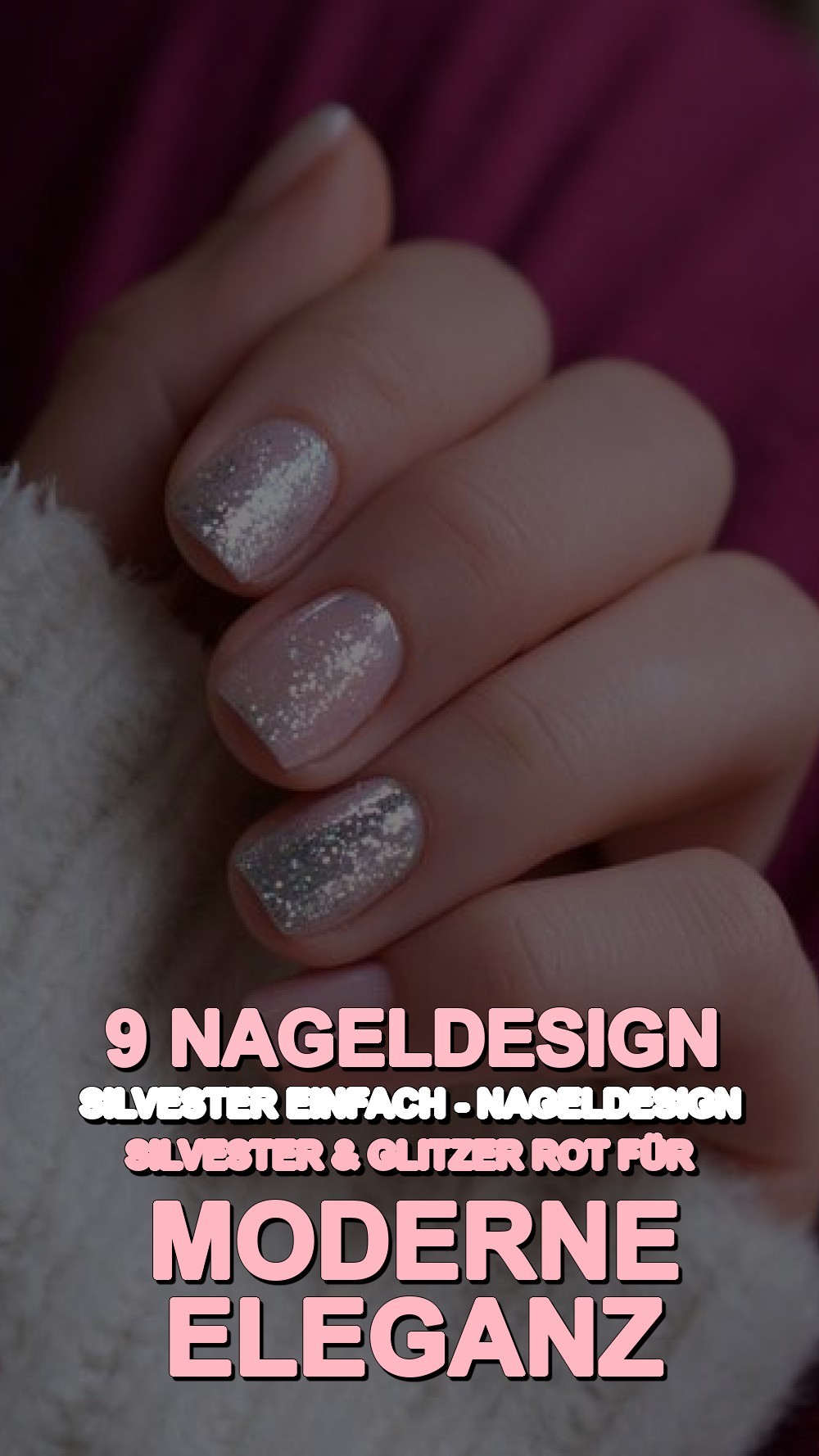 nageldesign silvester einfach - Nageldesign Silvester & Glitzer Rot für Moderne Eleganz