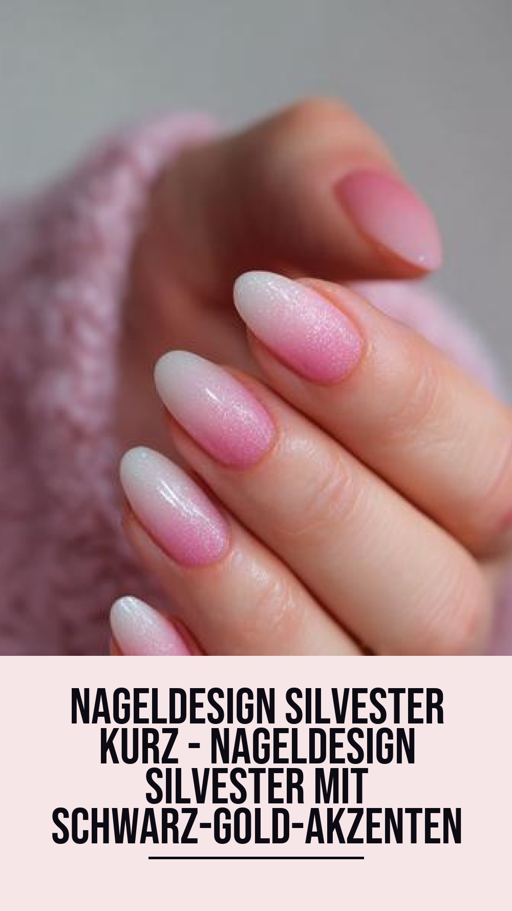 nageldesign silvester kurz - Nageldesign Silvester mit Schwarz-Gold-Akzenten