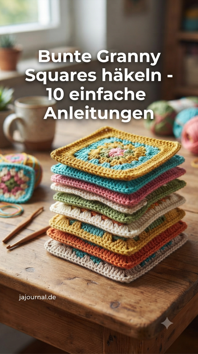 Bunte Granny Squares häkeln - 10 einfache Anleitungen