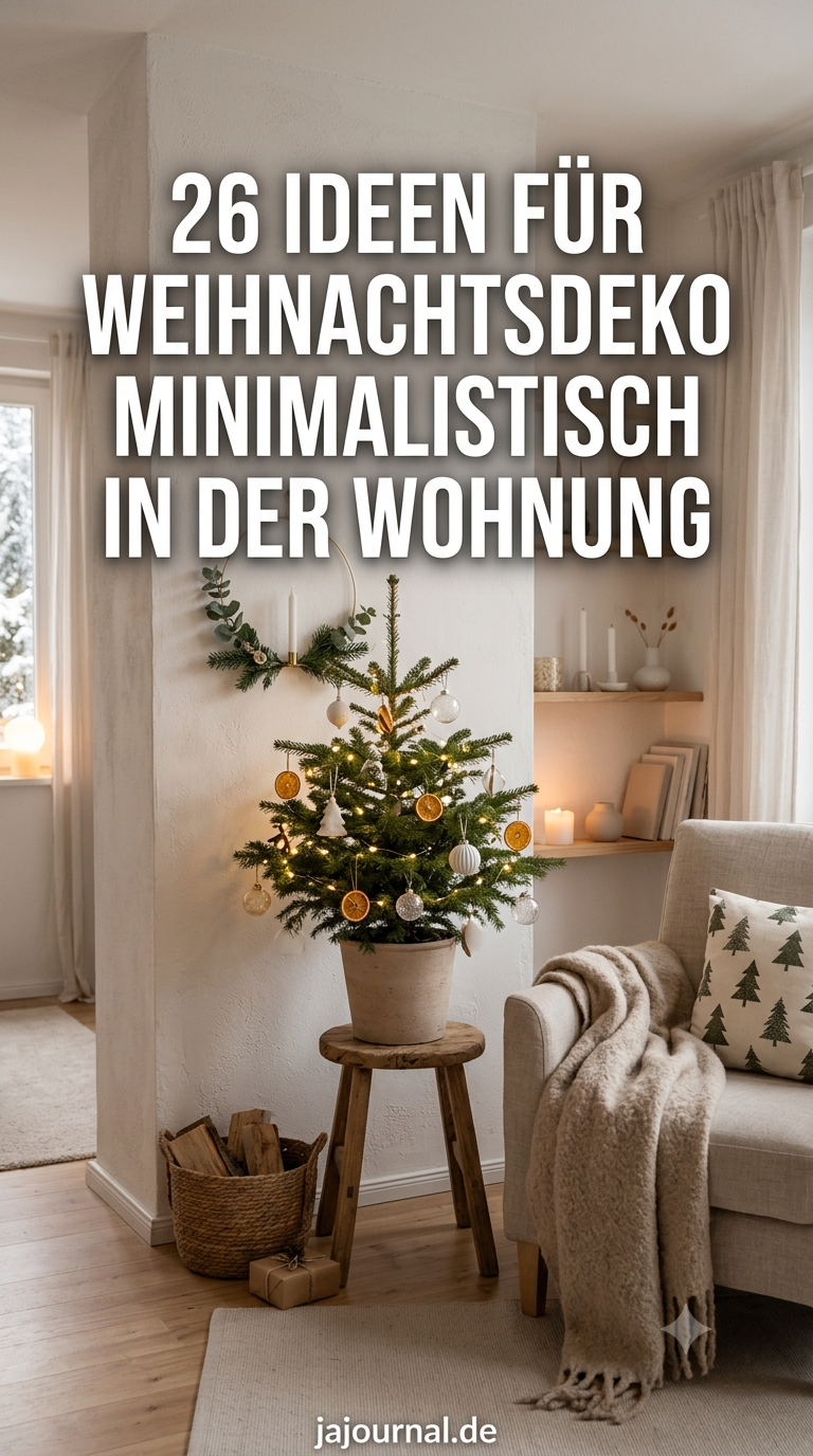 26 Ideen für Weihnachtsdeko minimalistisch in der Wohnung