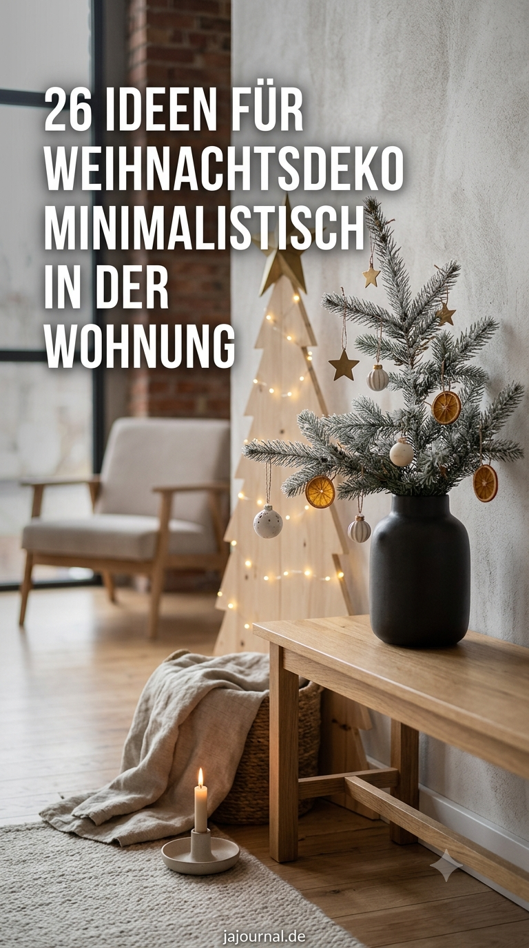 26 Ideen für Weihnachtsdeko minimalistisch in der Wohnung