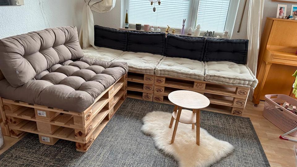 Palettensofa Holz Rückenlehne