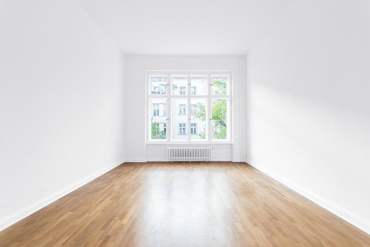 Professionell gestrichener Raum