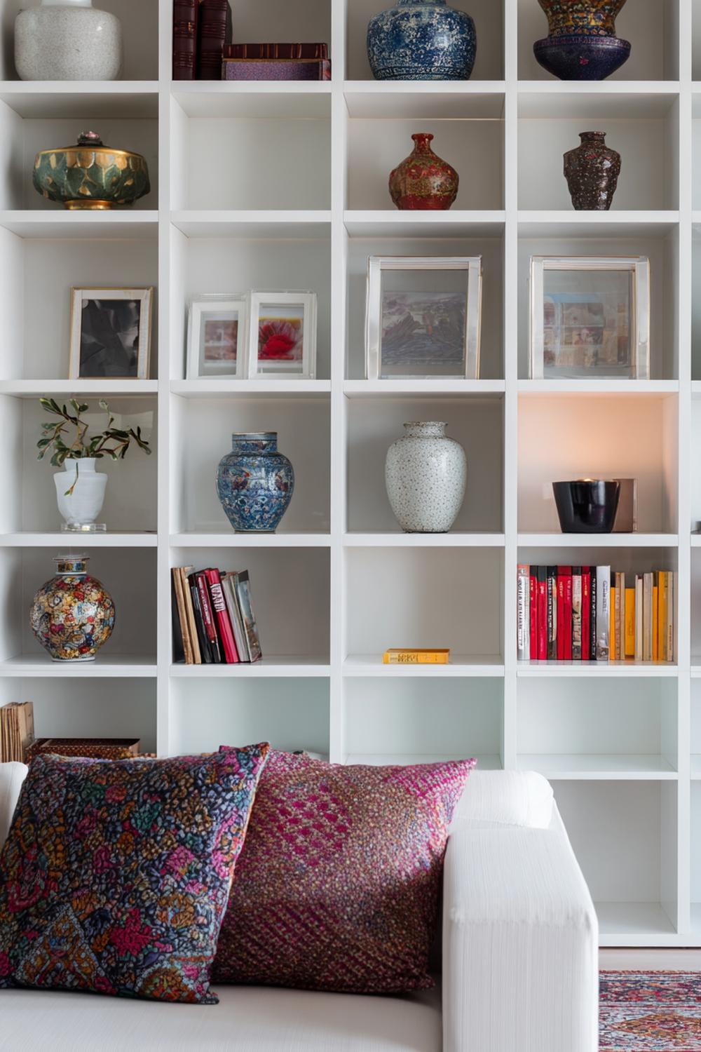 20 stilvolle Ideen, um ein Wohnzimmer‑Regal zu dekorieren