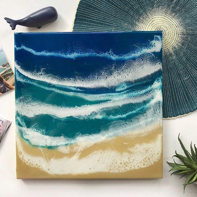 Resin Kunst Bild mit Farben