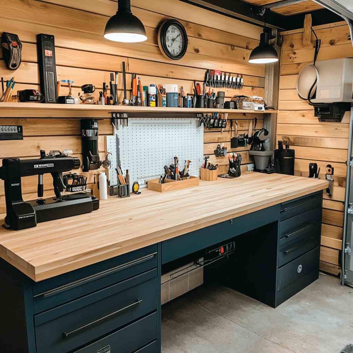 Garage Workbench Ideen für praktische Werkstätten