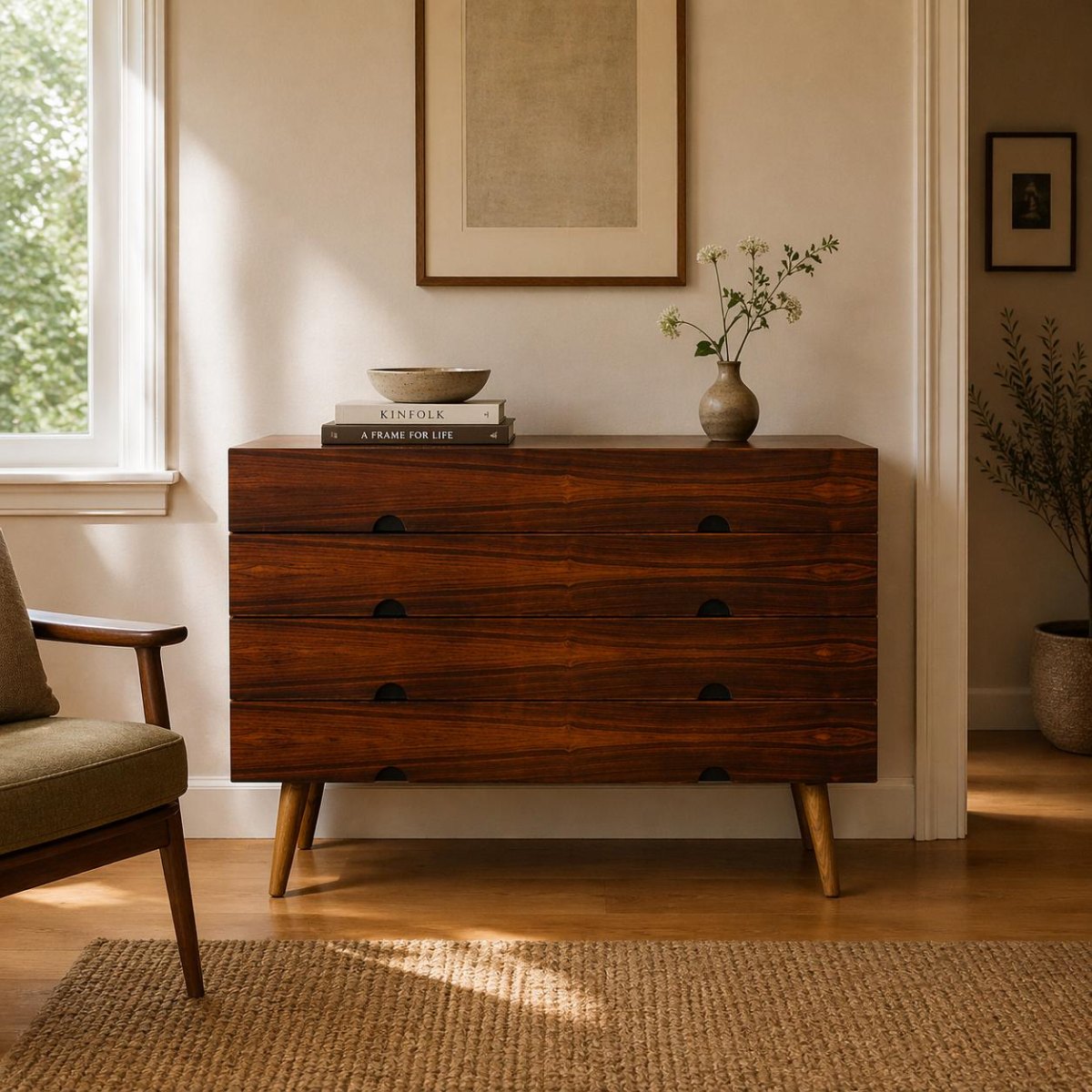 Vintage Kommode modern dekoriert