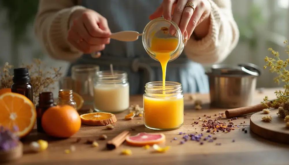Zitrus Duftkerze mit Orange